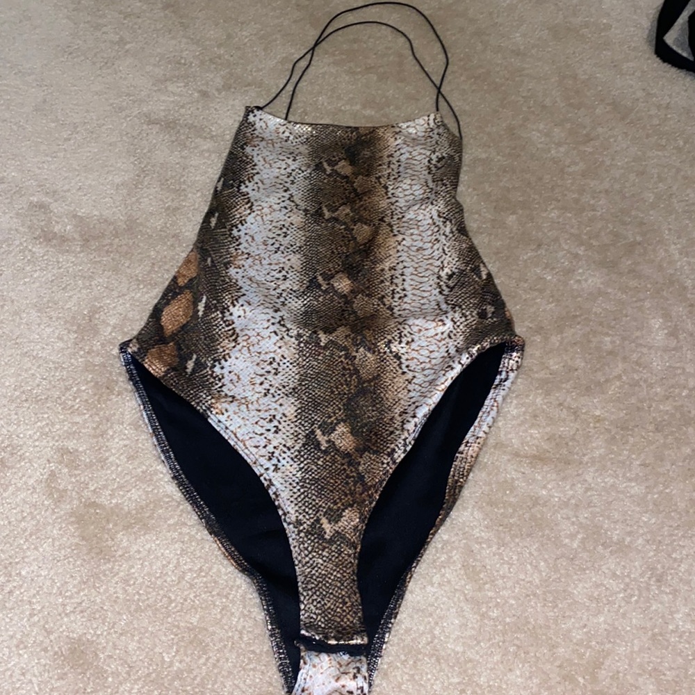 Snake bodysuit with thin straps